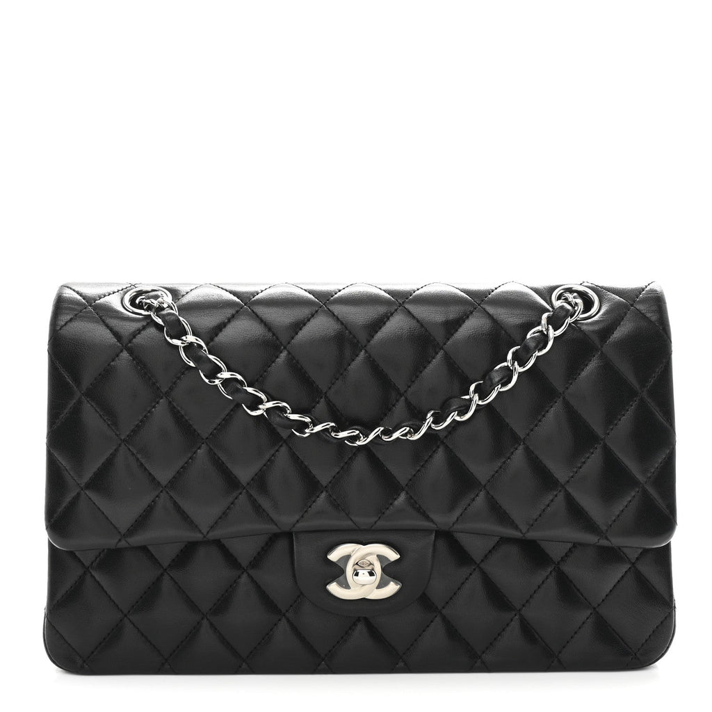 Chanel Lambskin Quilted Medium Double Flap Black