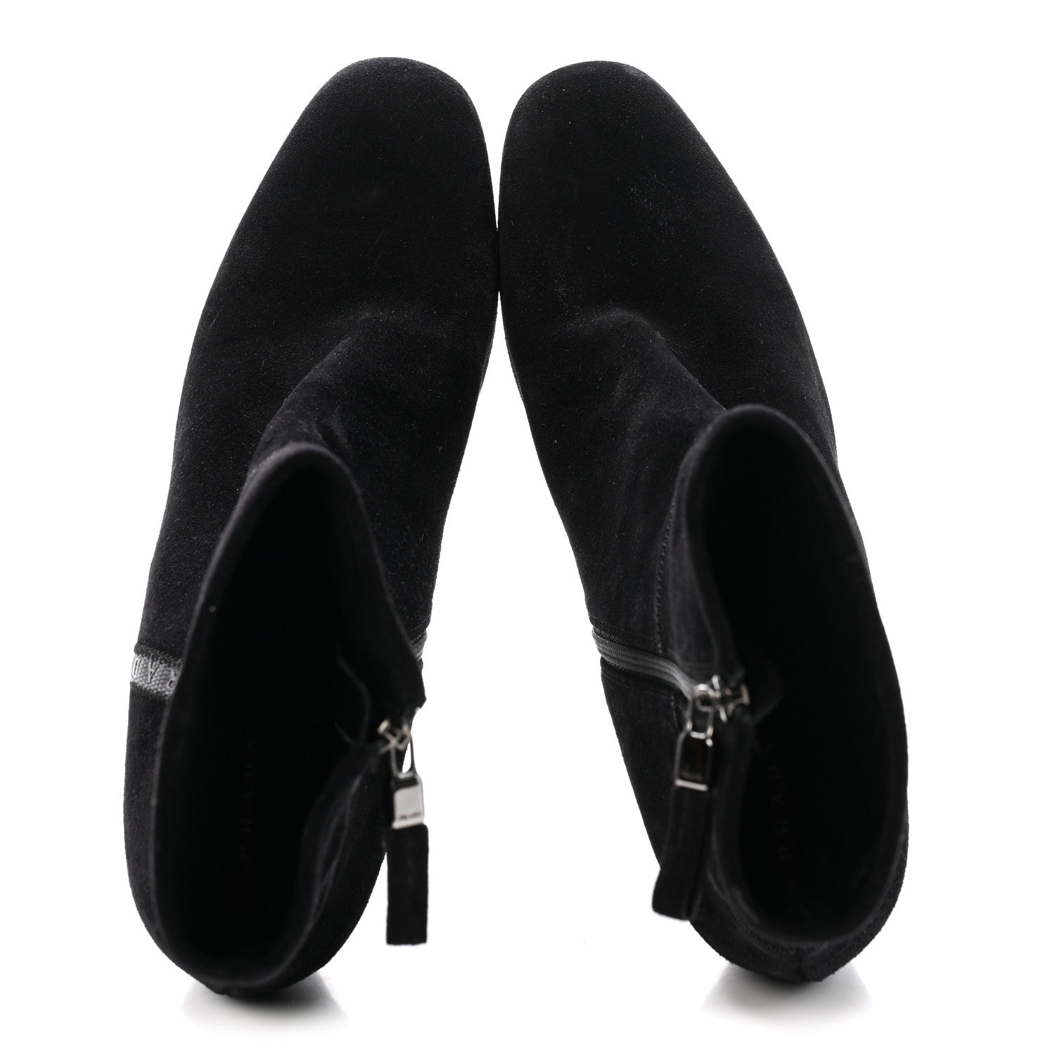 Prada Scamosciato Zip Boots 40 Black
