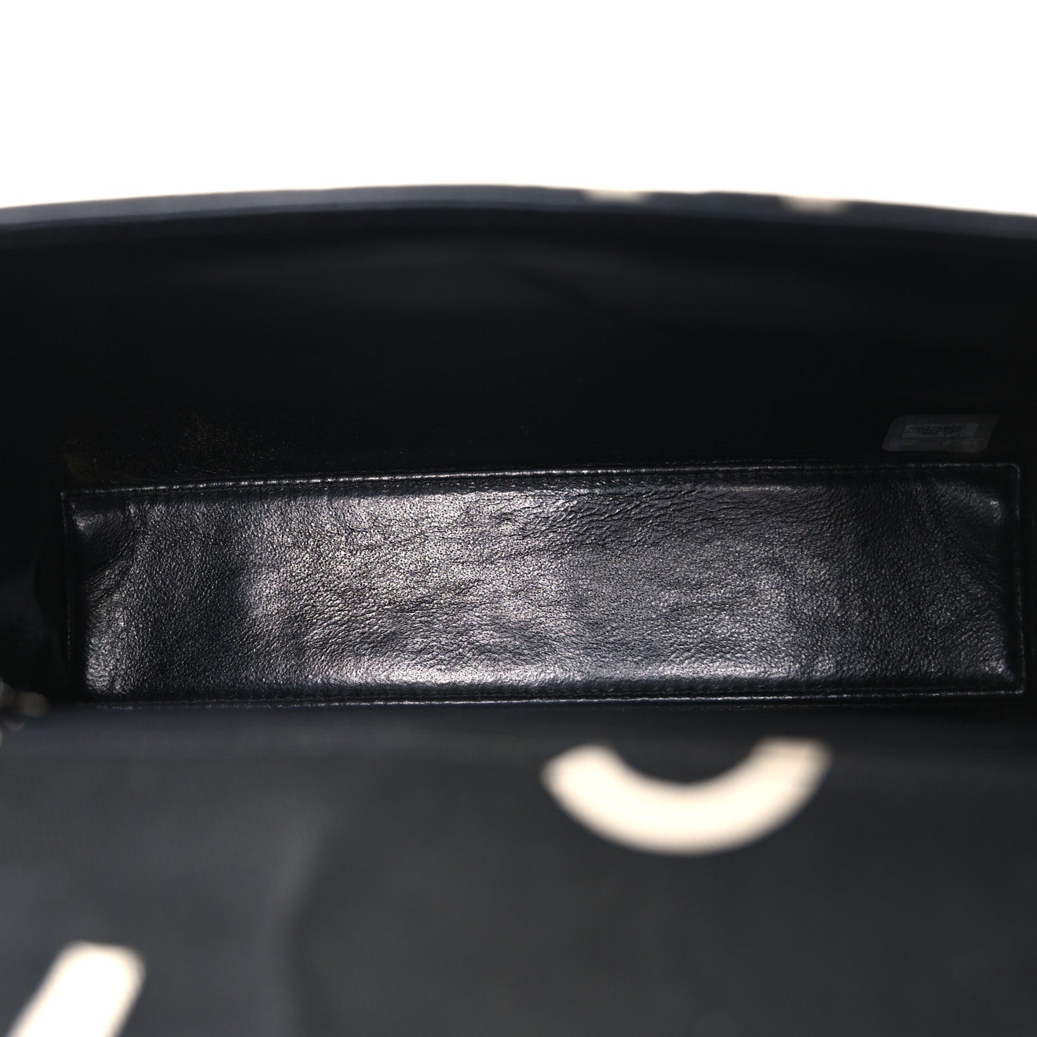 Chanel Canvas Quilted Letter Printed Flap Black