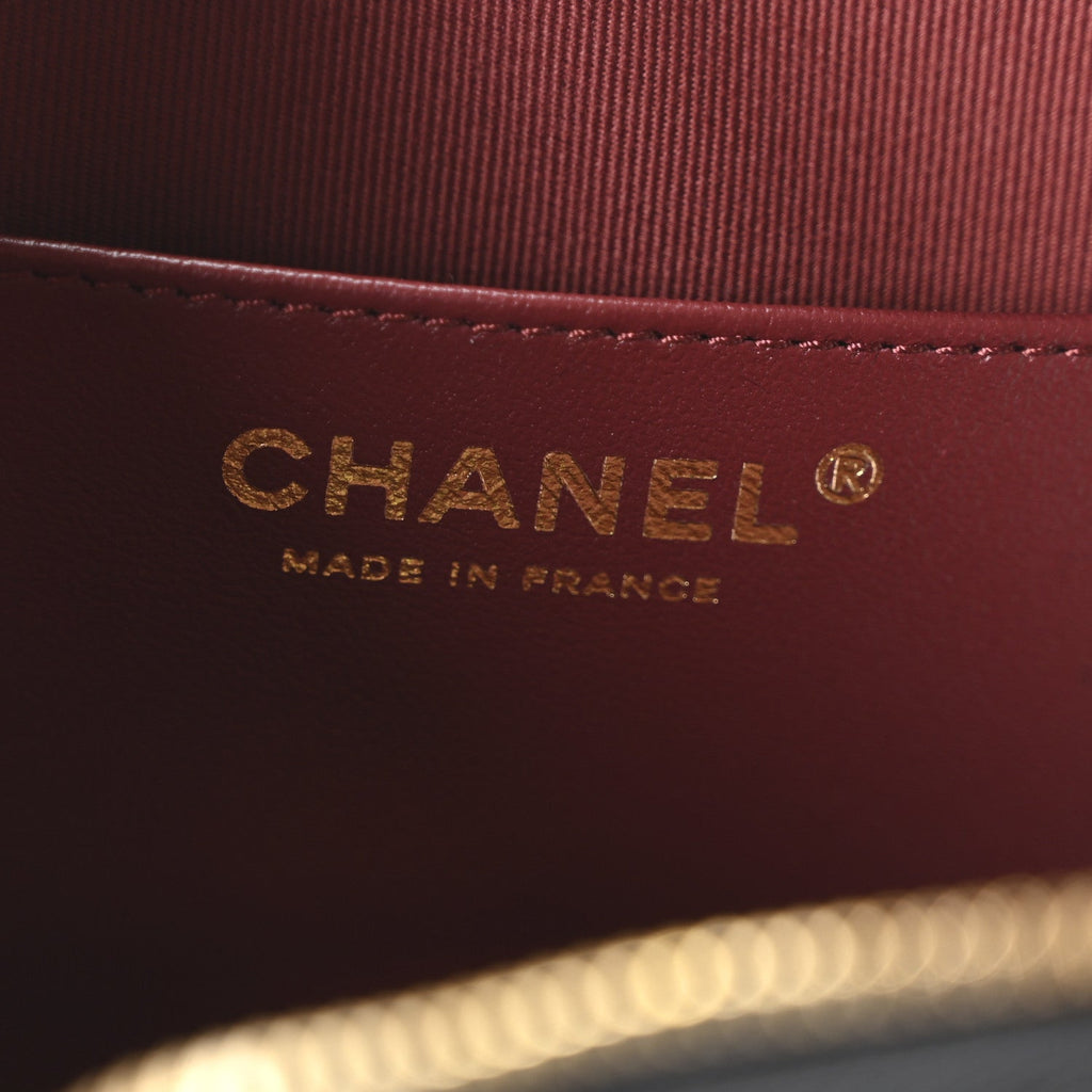 Chanel Lambskin Quilted CC In Love Heart Bag Black