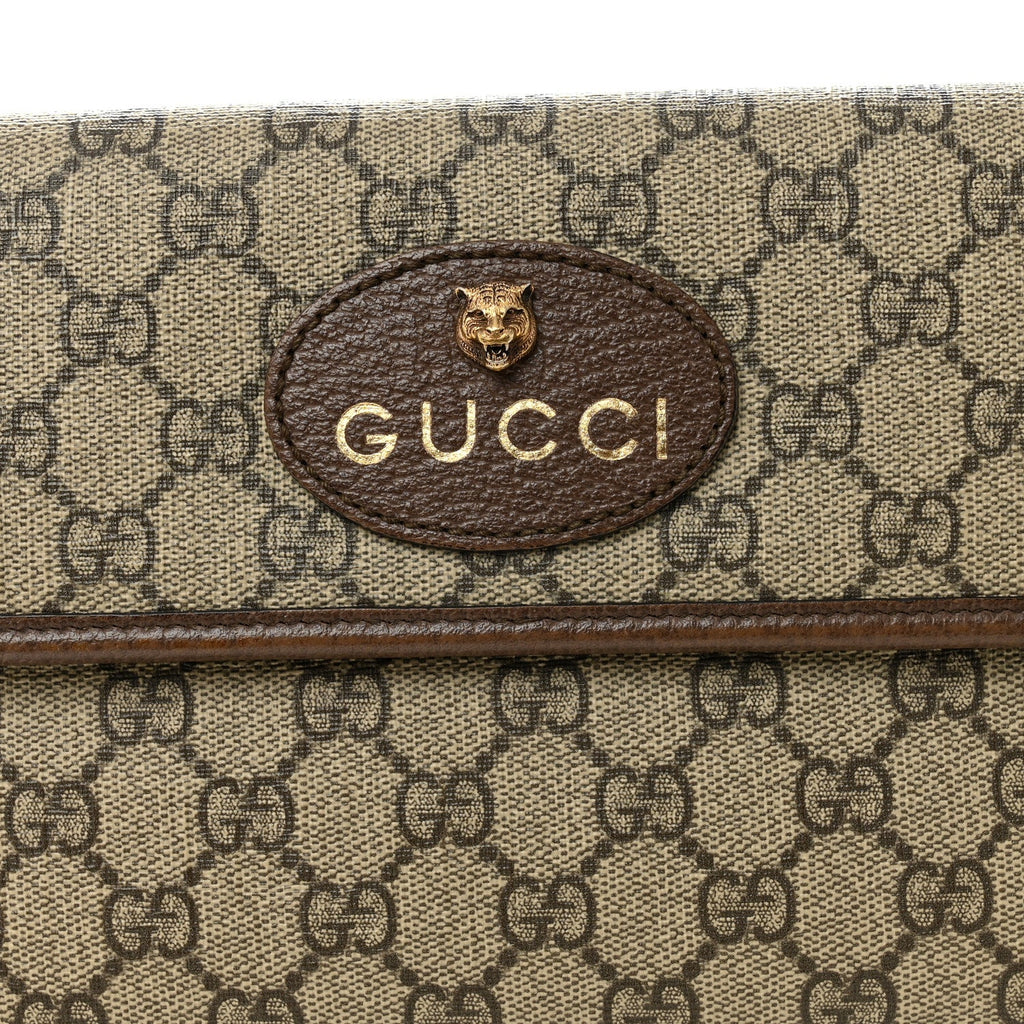 Gucci GG Supreme Monogram Neo Vintage Web Belt Bag Brown