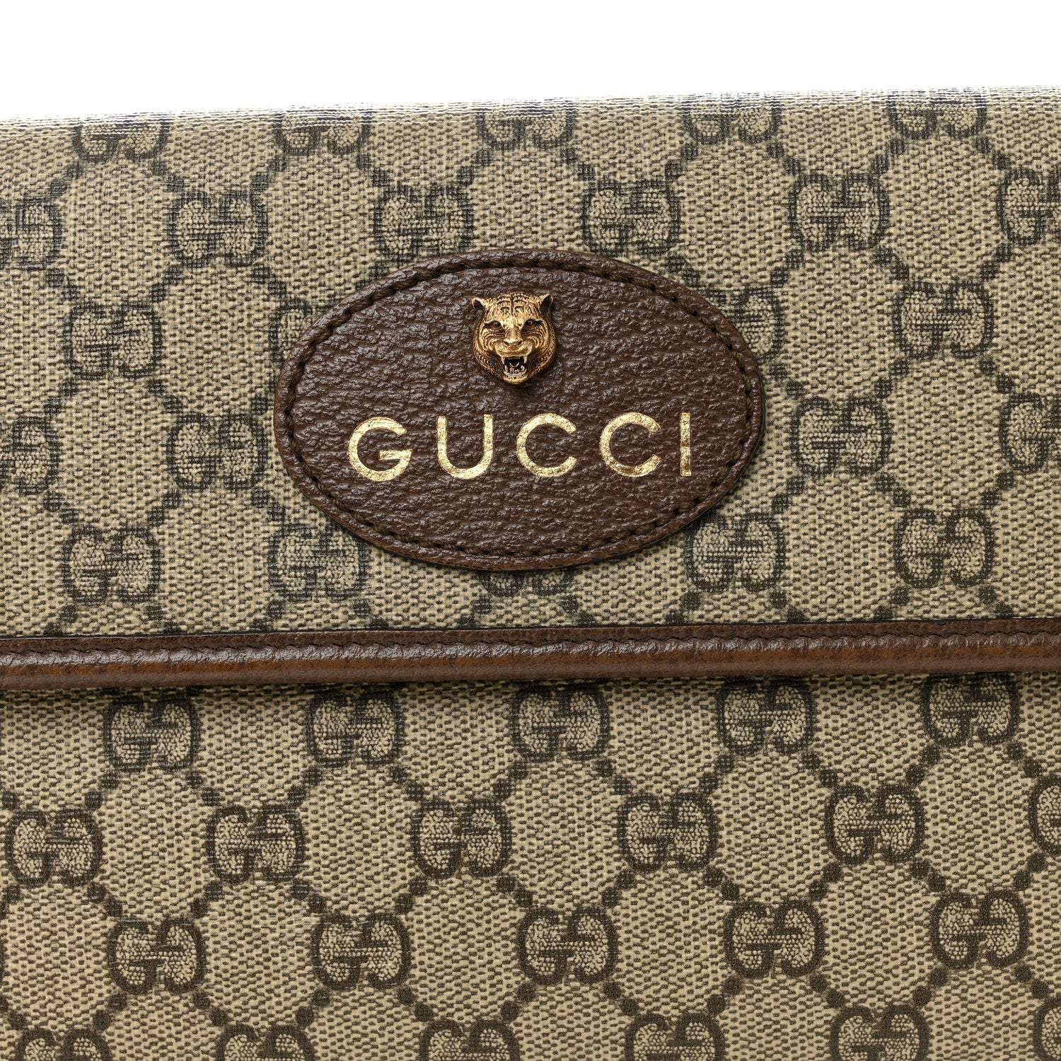Gucci GG Supreme Monogram Neo Vintage Web Belt Bag Brown