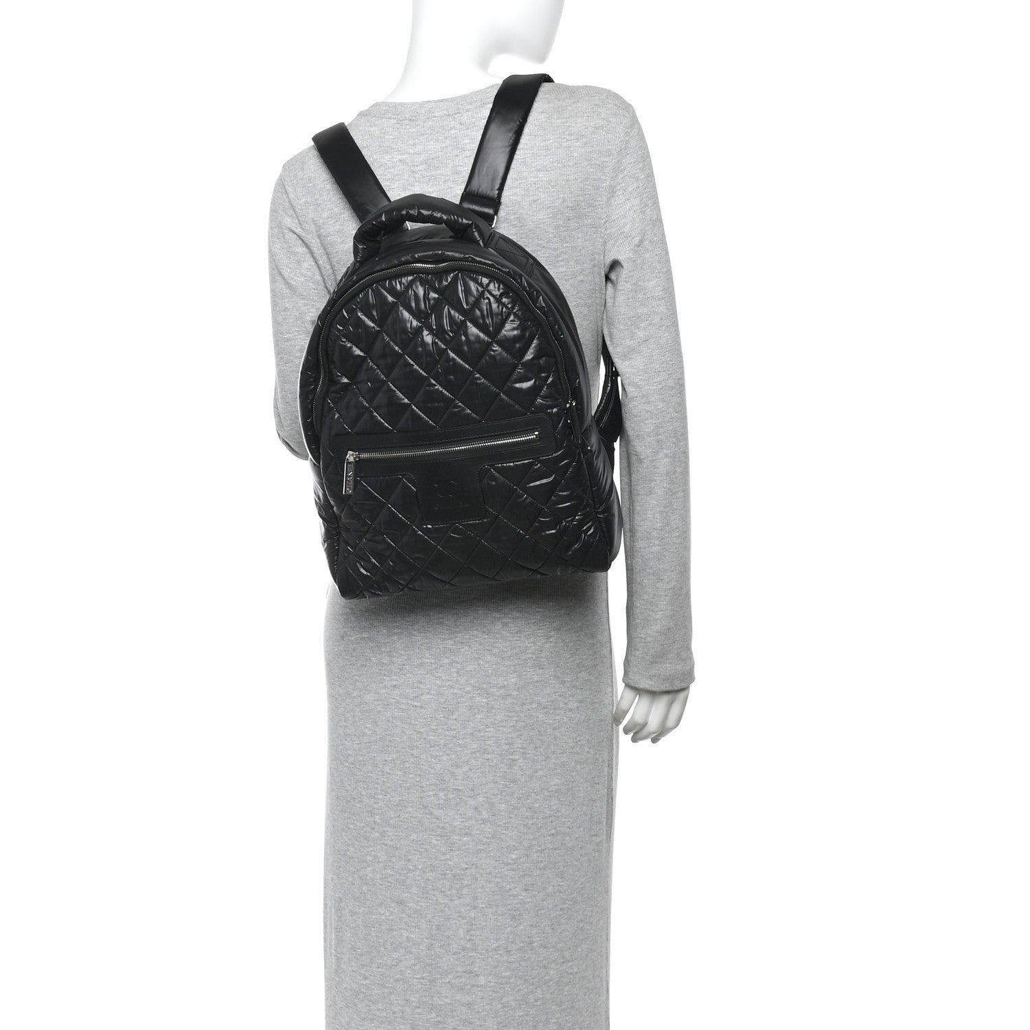 Chanel Nylon Quilted Coco Cocoon Backpack Black