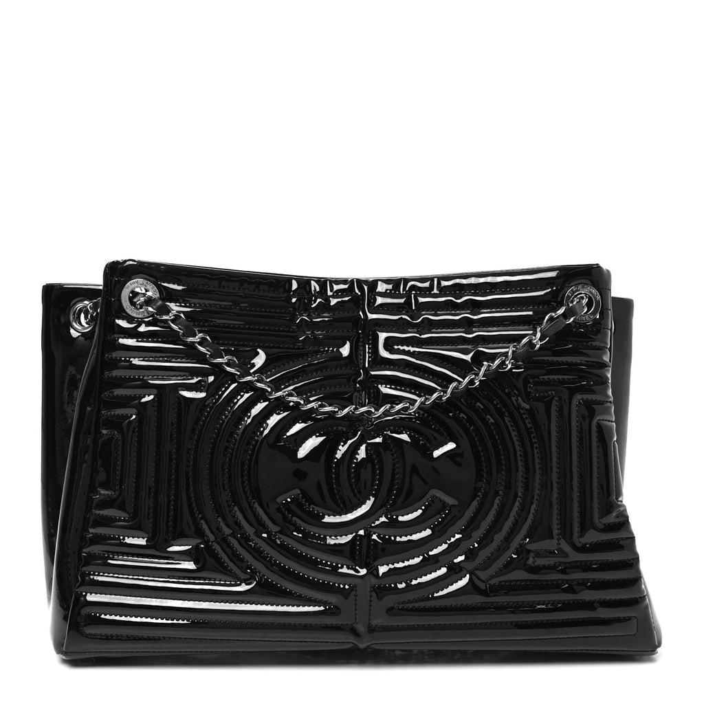 Chanel Vinyl Coco Ming Tote Black