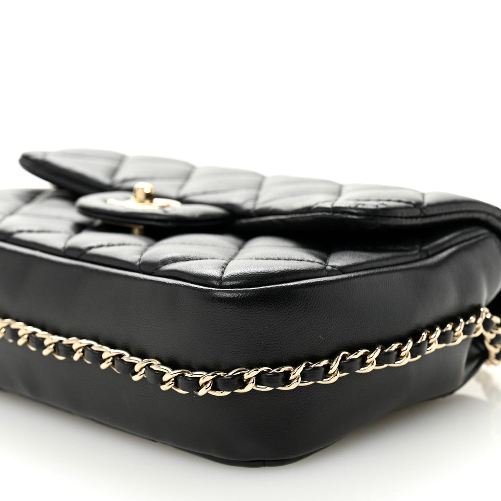 Chanel Lambskin Quilted Small My Precious Flap Black
