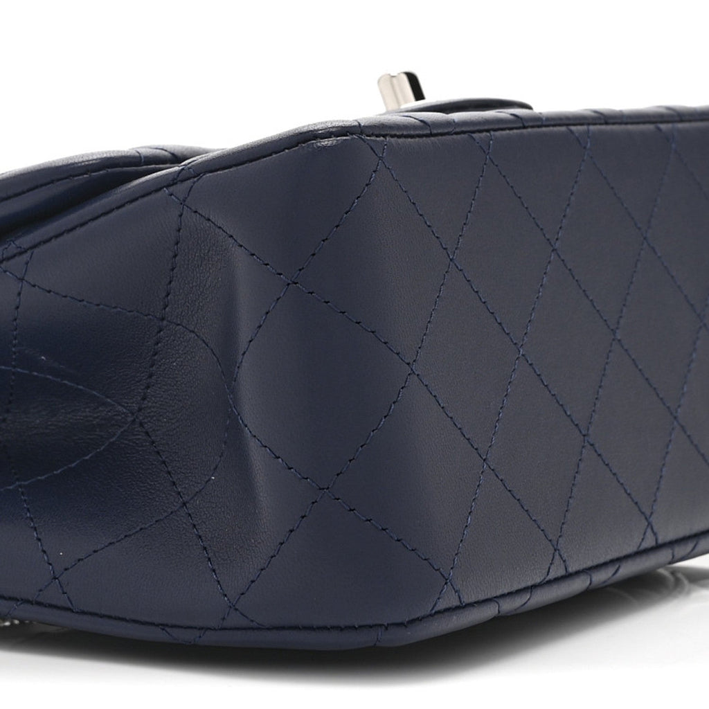 Chanel Lambskin Quilted Mini Square Flap Navy
