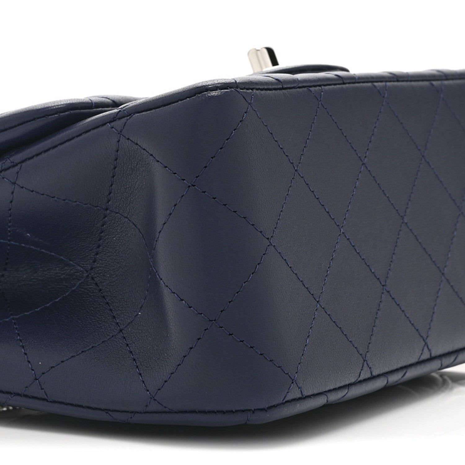 Chanel Lambskin Quilted Mini Square Flap Navy