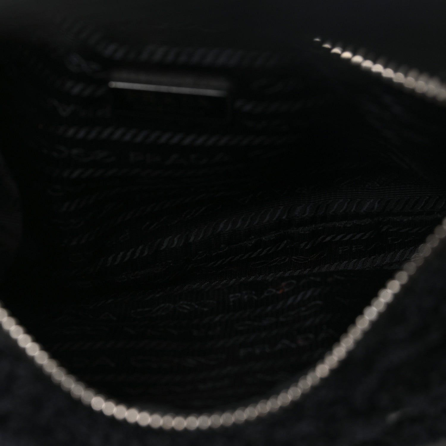 Prada Terry Cloth Mini Re-Edition 2000 Bag Black White