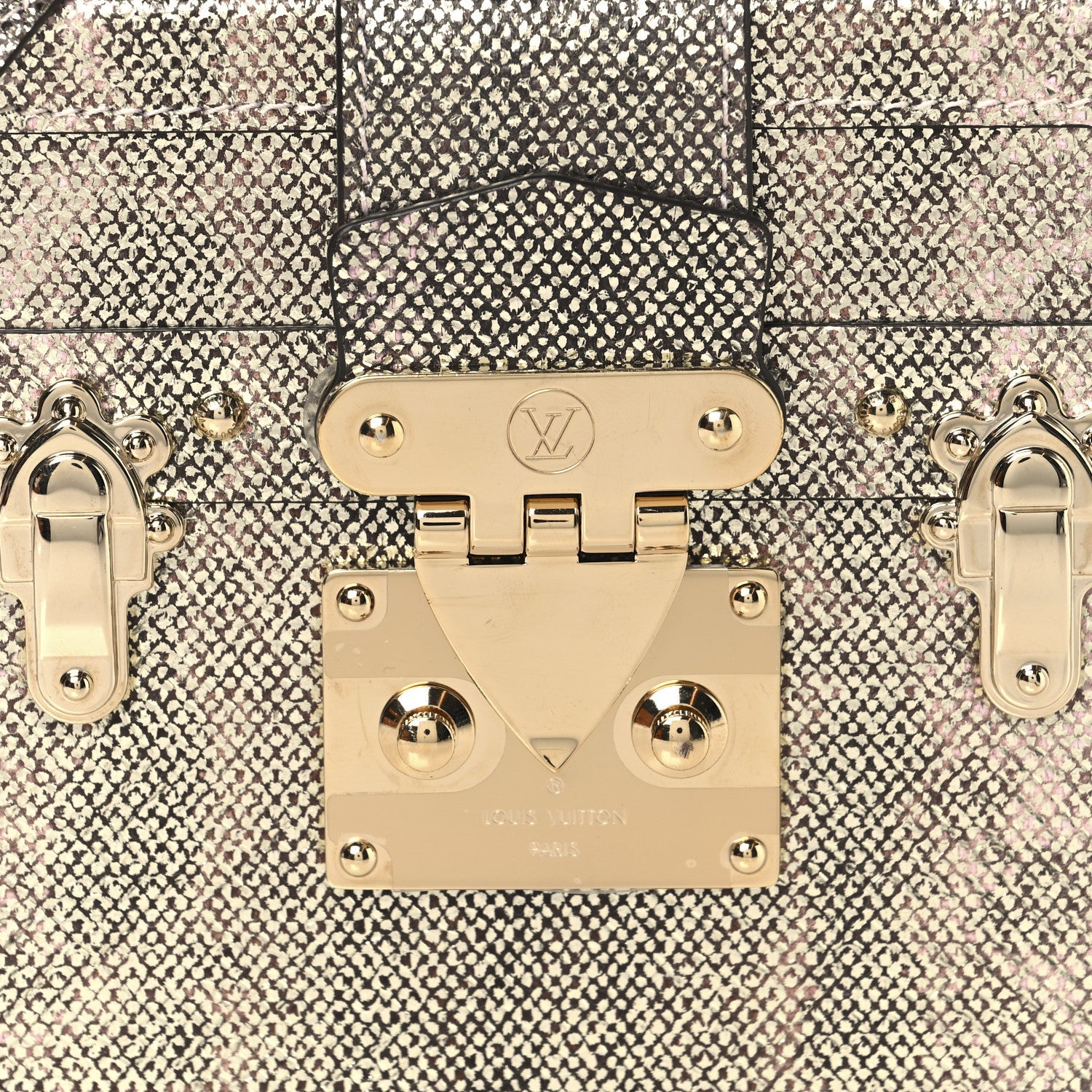 Louis Vuitton Lizard Petite Malle Silver