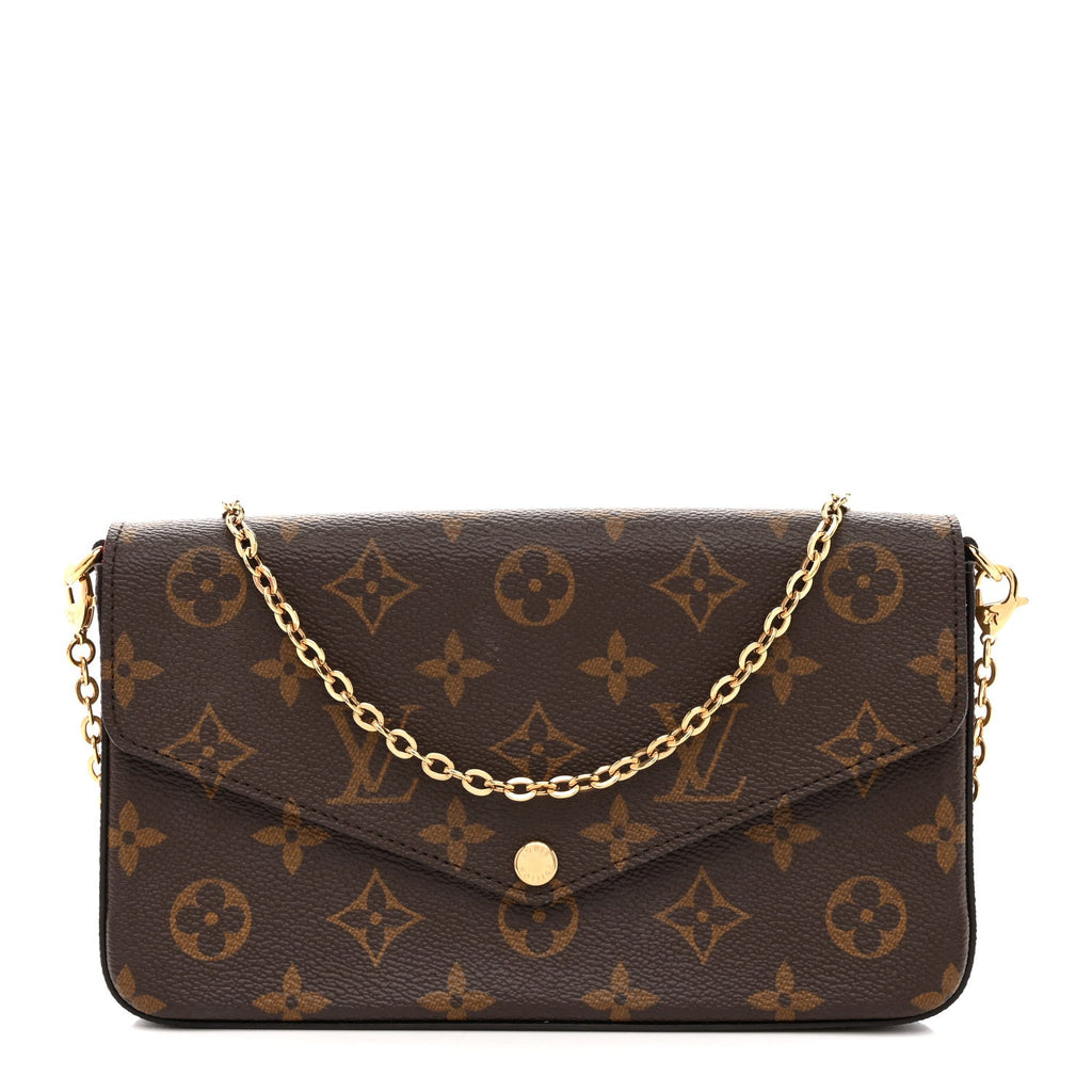 Louis Vuitton Monogram Pochette Felicie Chain Wallet Fuchsia