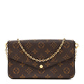 Louis Vuitton Monogram Pochette Felicie Chain Wallet Fuchsia