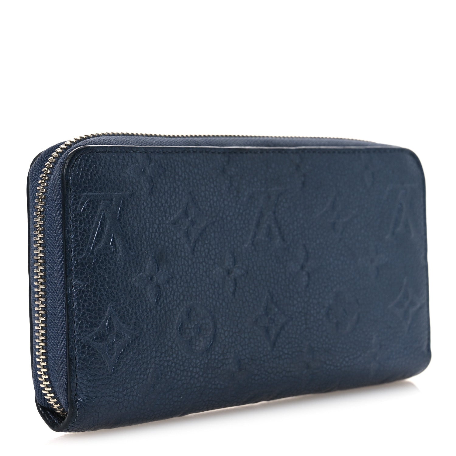 Louis Vuitton Metallic Empreinte Monogram Zippy Wallet Navy Nacre