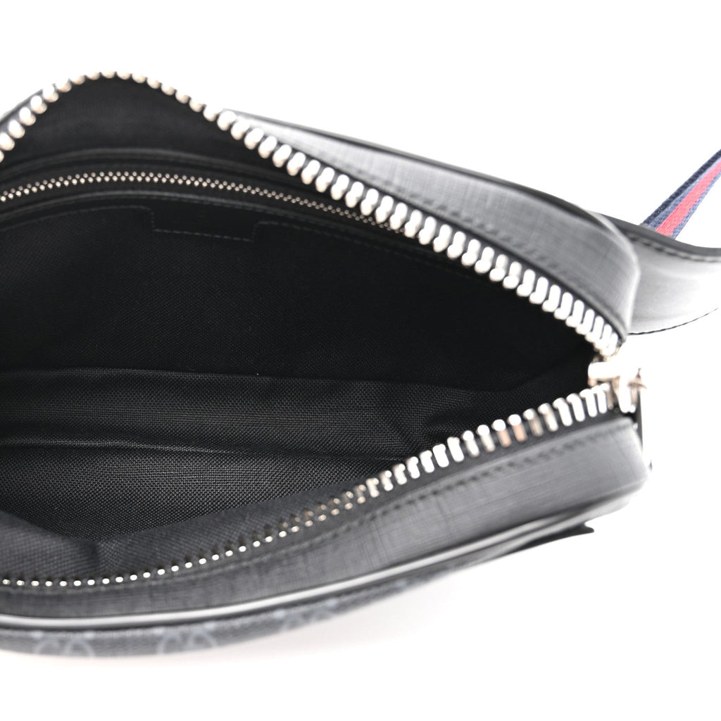 Gucci Soft GG Supreme Monogram Web Belt Bag Black Grey