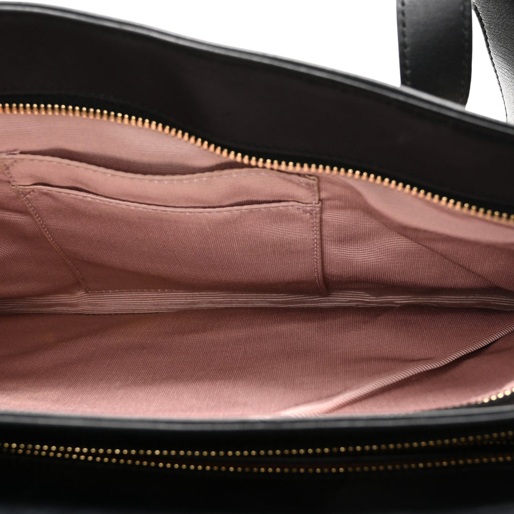 Gucci Vitello Palmellato Lux Large Arli Top Handle Bag Black