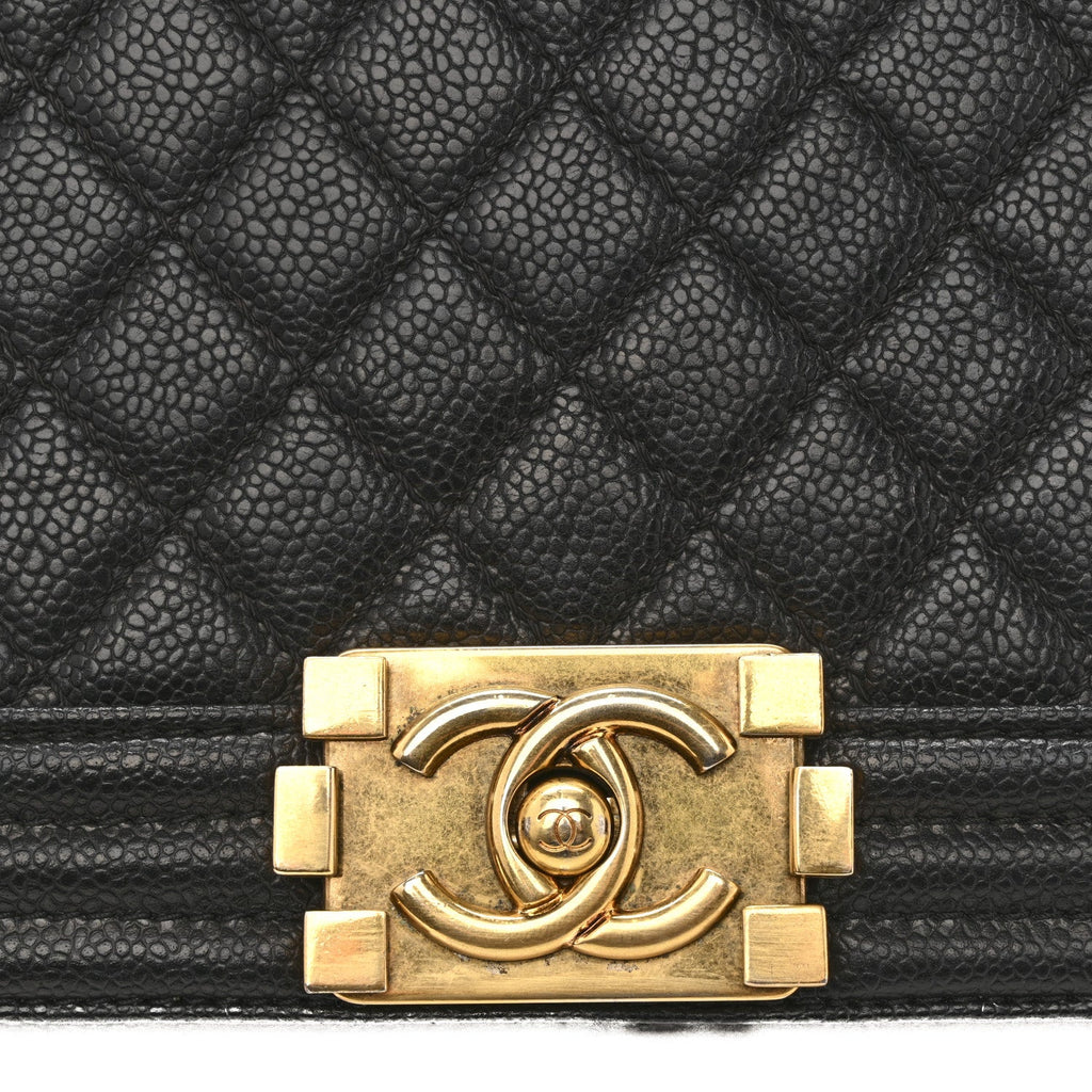 Chanel Caviar Quilted New Medium Boy Flap Black