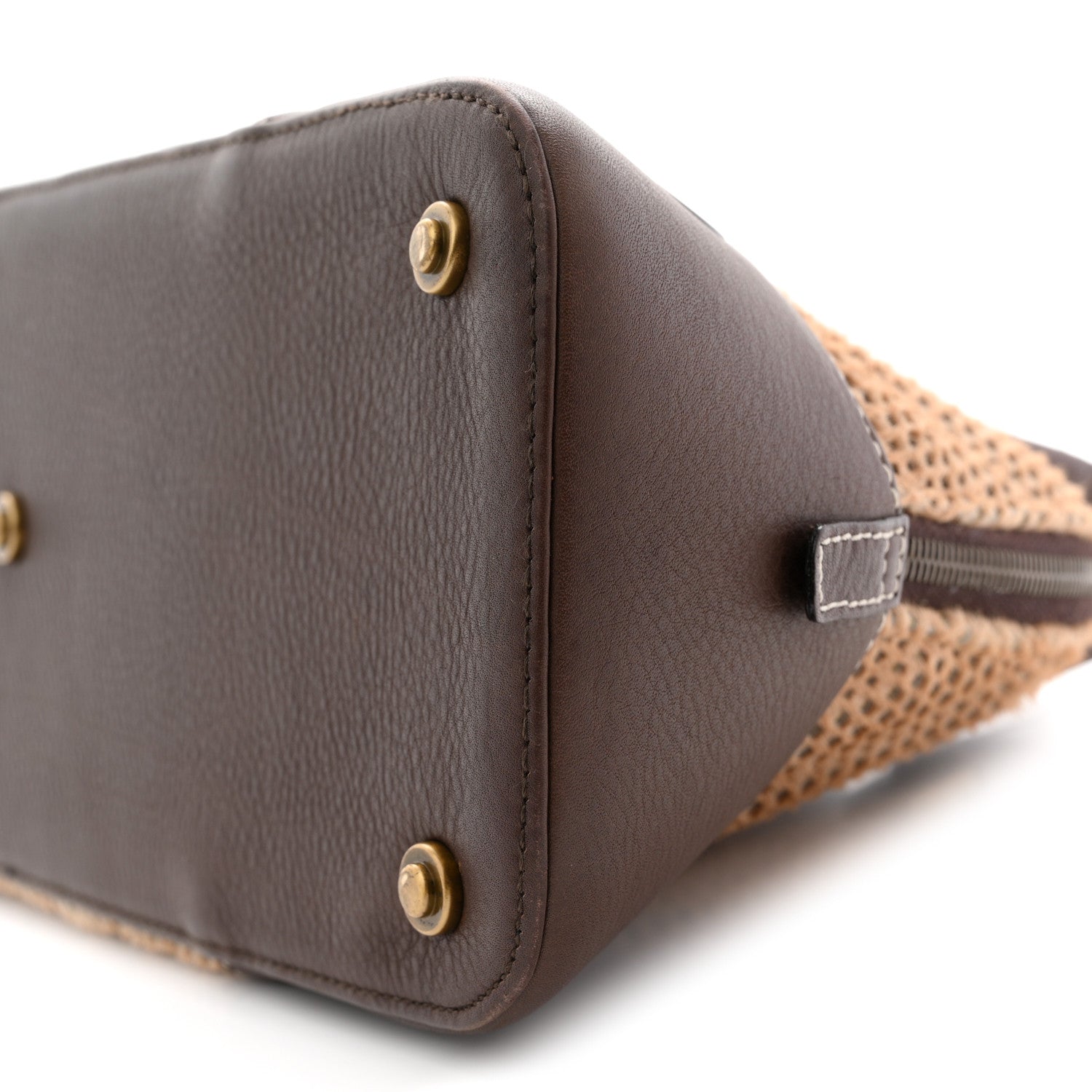 Christian Dior Pony Hair Calfskin Cadillac Tote Brown