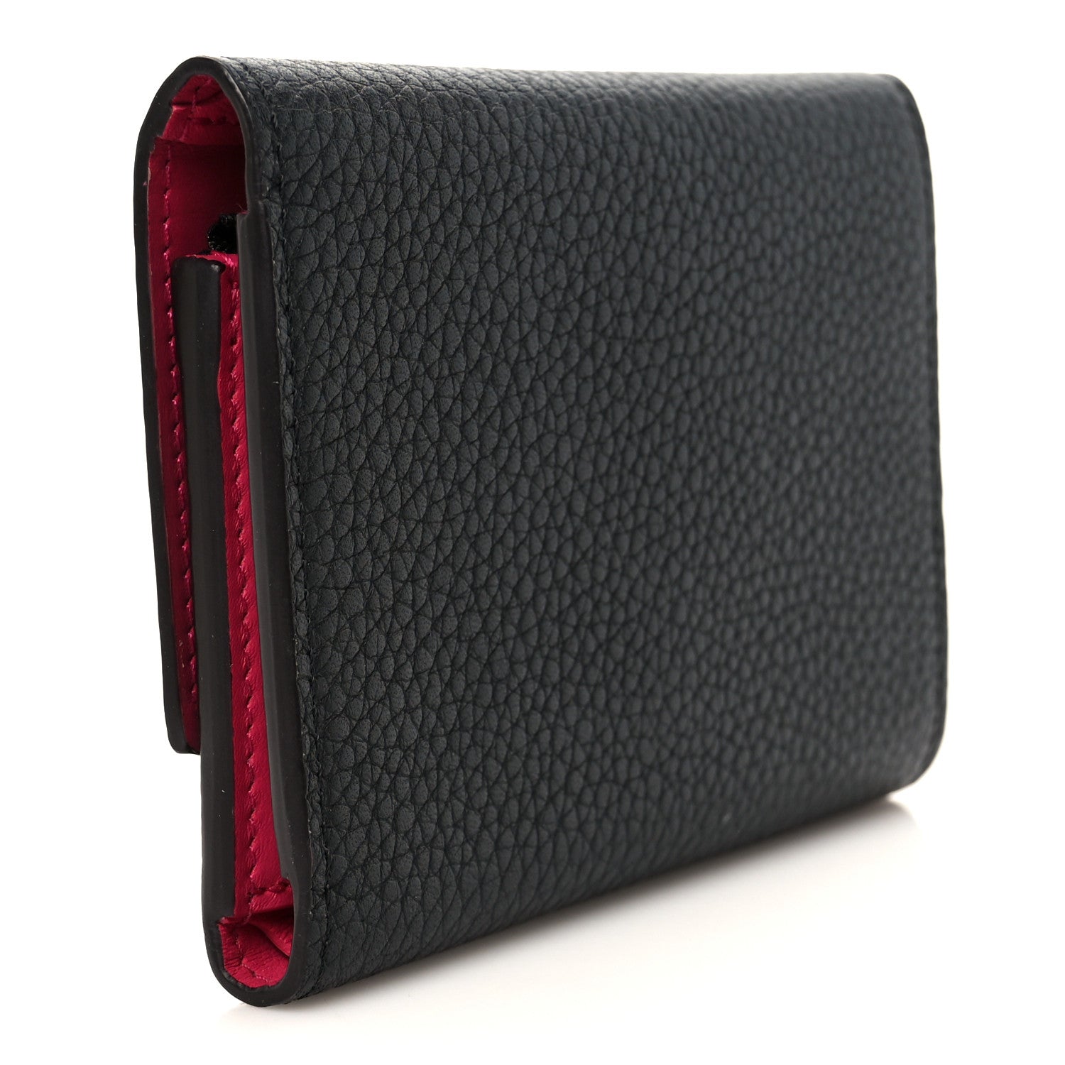 Louis Vuitton Taurillon Capucines Compact Wallet Black