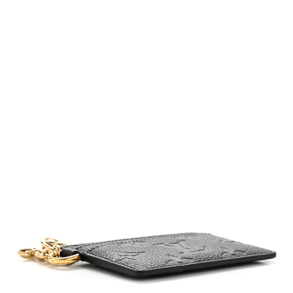 Louis Vuitton Empreinte Monogram LV Charms Card Holder Black