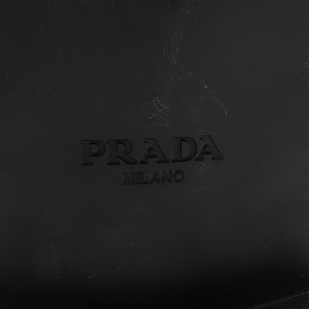 Prada Spazzolato Mens Derby Loafers 7.5 Black