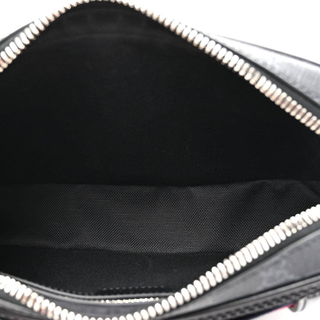 Gucci Soft GG Supreme Monogram Web Belt Bag Black Grey