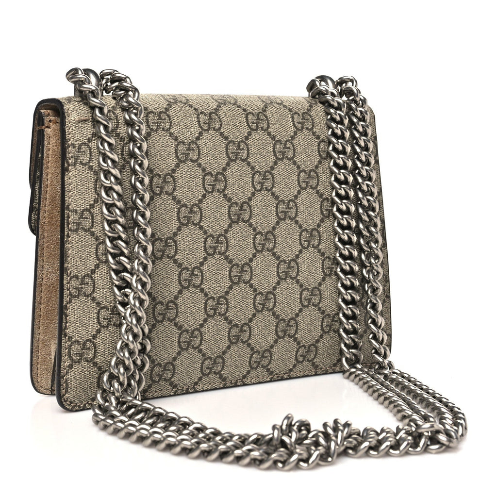 Gucci GG Supreme Monogram Mini Dionysus Shoulder Bag Taupe