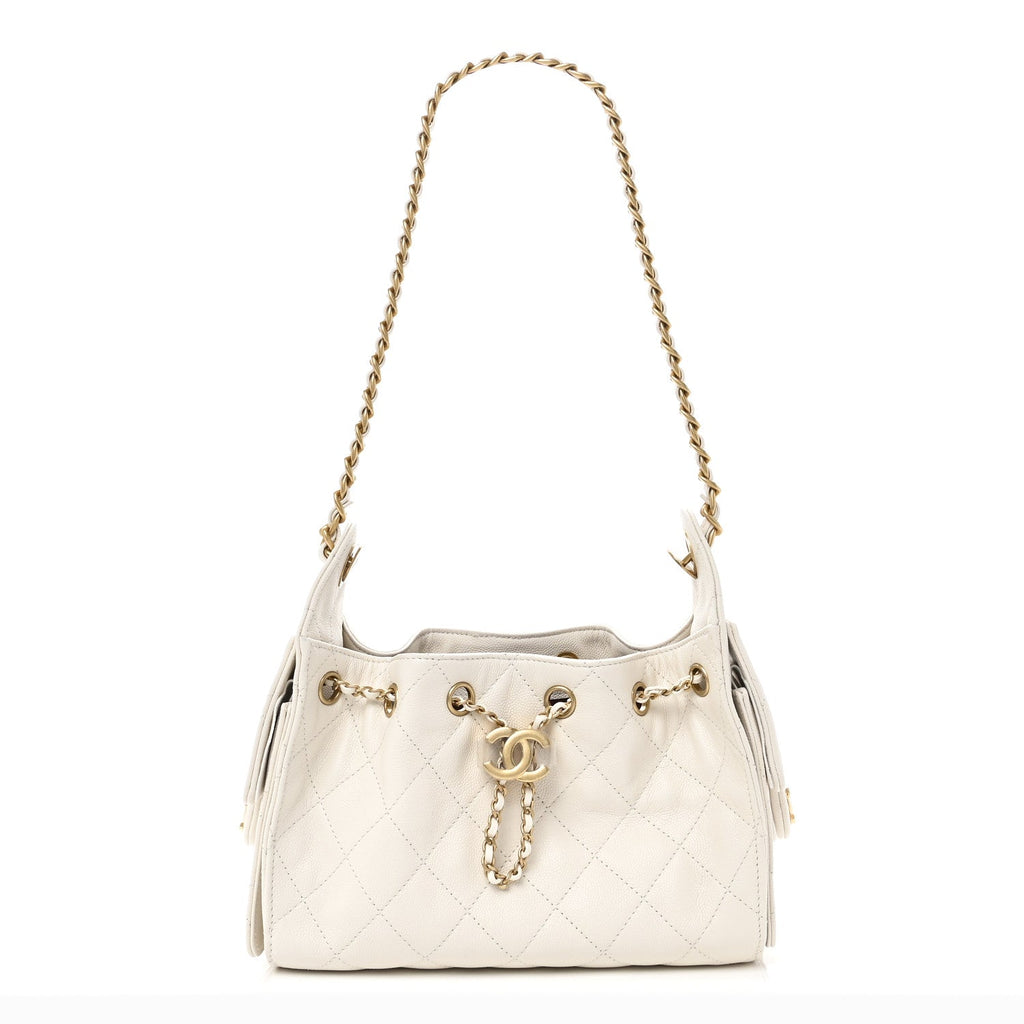 Chanel Caviar Quilted Mini Chanel 25 Handbag White