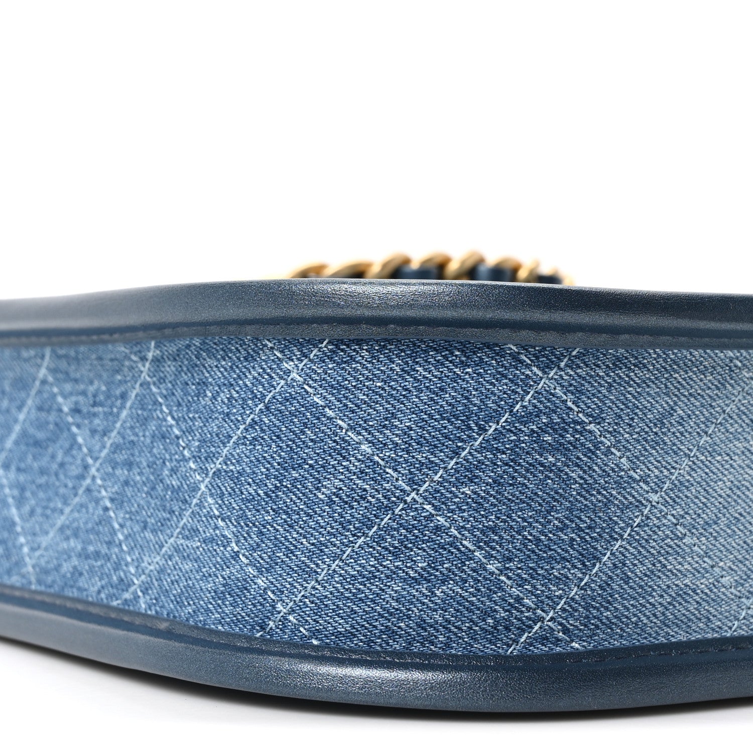Chanel Washed Denim Quilted Small Hobo Blue