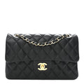 Chanel Lambskin Quilted Small Double Flap Black