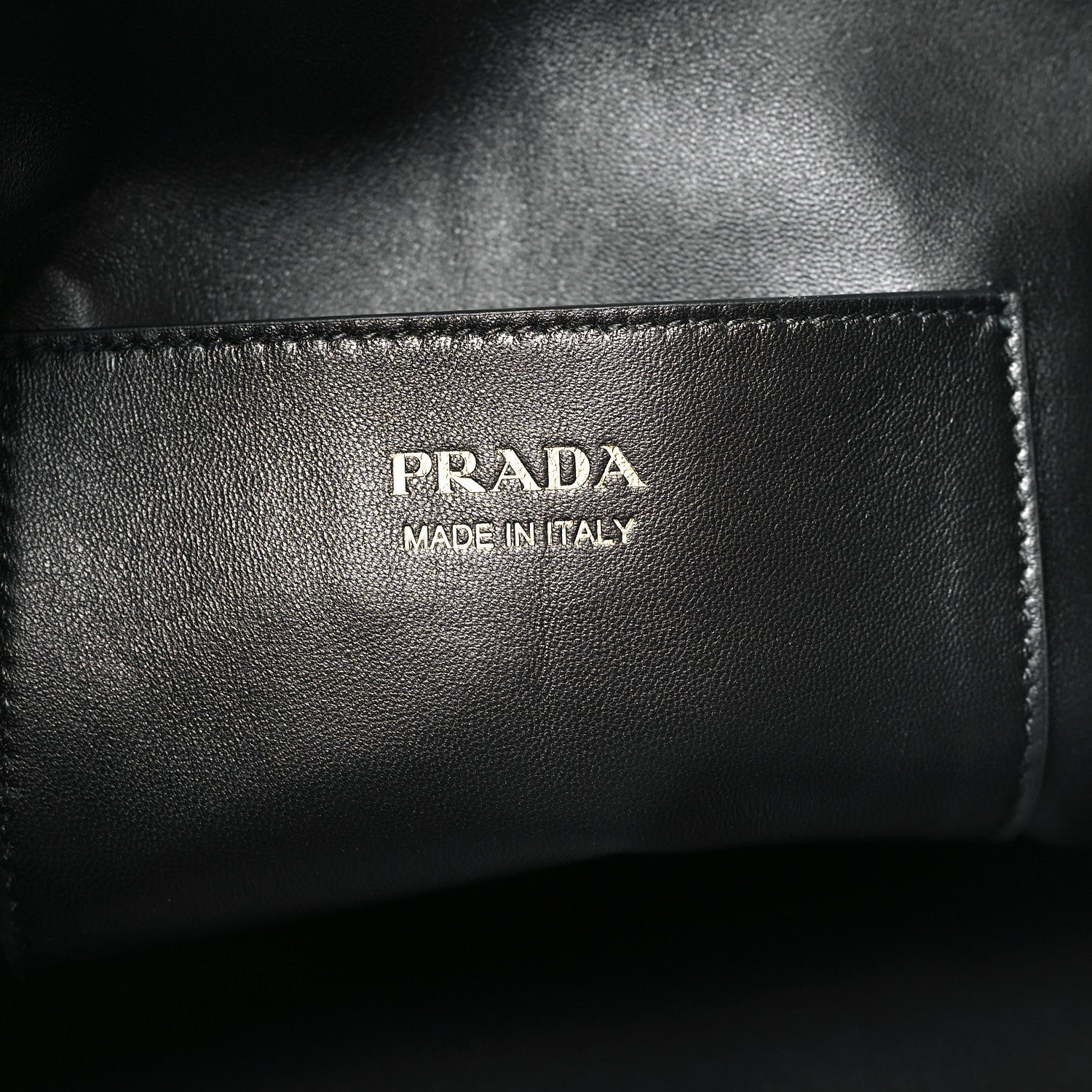 Prada Soft Grained Vitello Daino Secchiello Bucket Bag Black