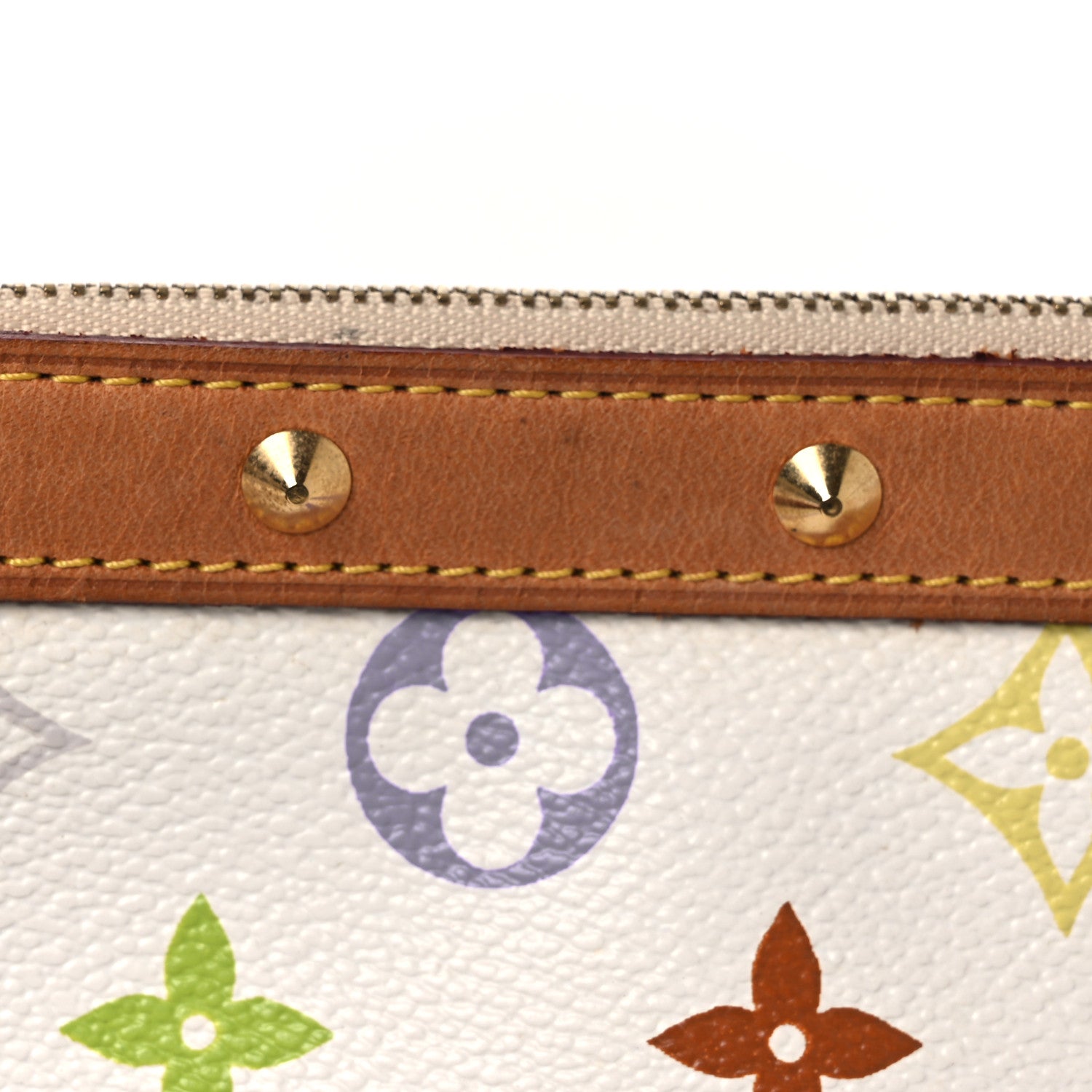 Louis Vuitton Monogram Multicolor Pochette Accessories White