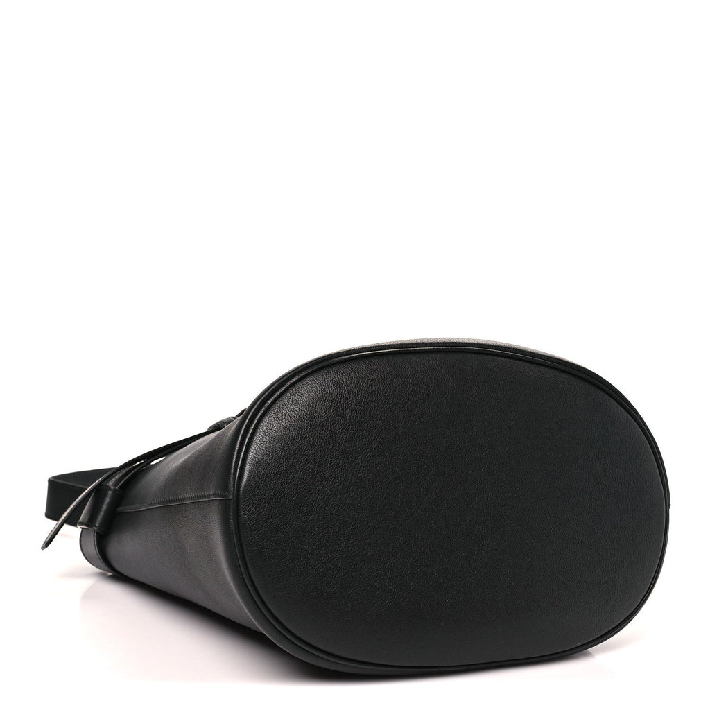 Prada Soft Grained Vitello Daino Secchiello Bucket Bag Black