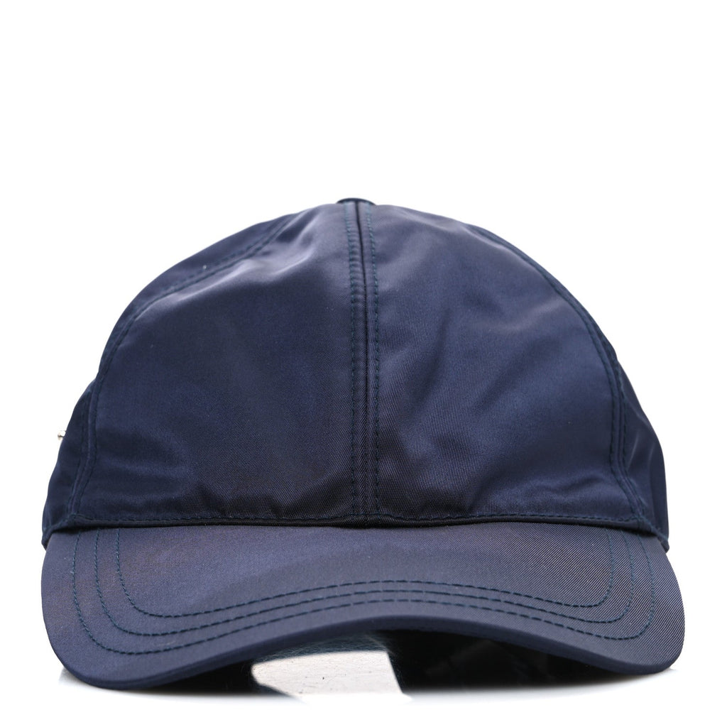 Prada Re-Nylon Mens Baseball Cap M Bleu