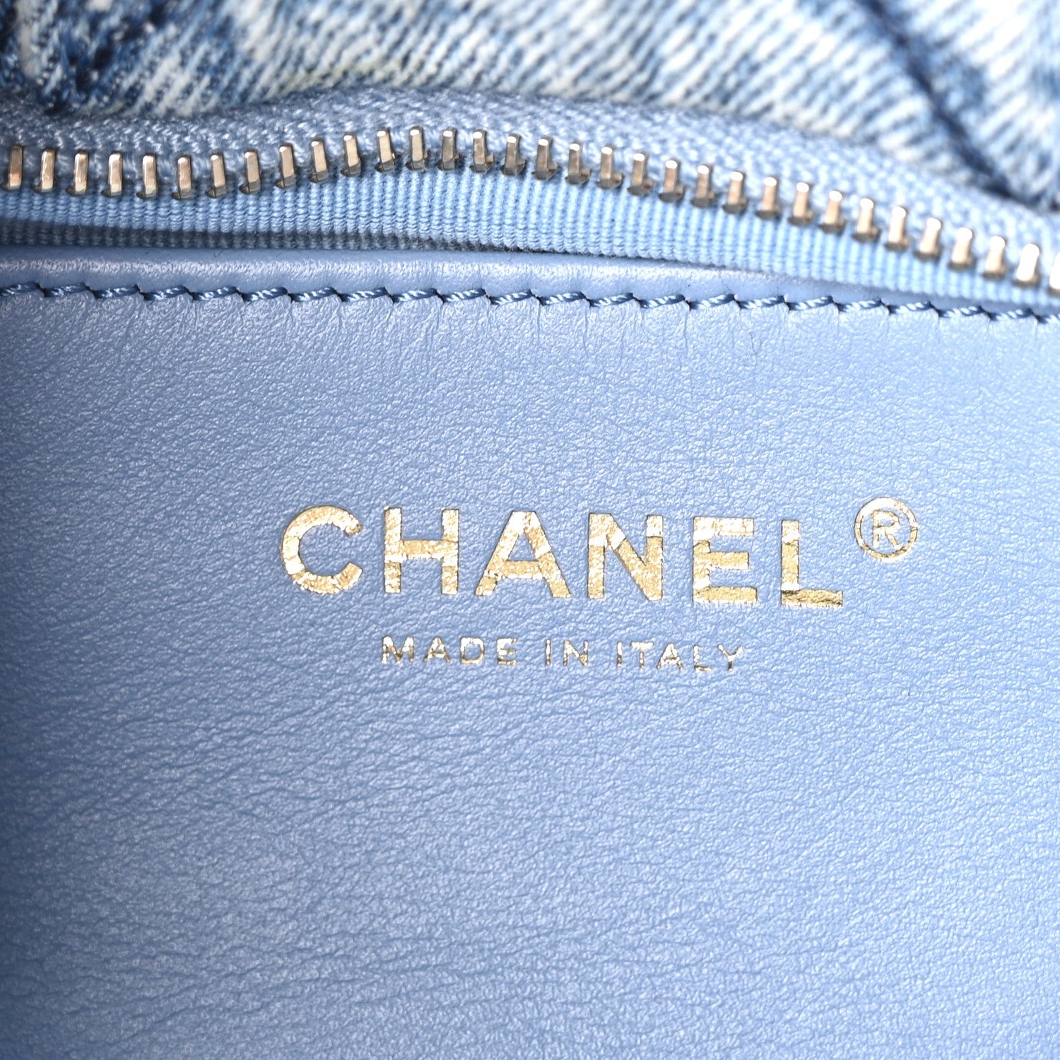 Chanel Washed Denim Quilted Mini Bow Bag Blue