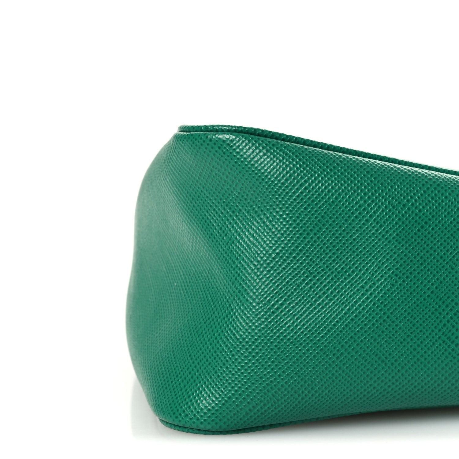 Prada Saffiano Cuir Triangle Logo Embossed Triangle Shoulder Bag Mango