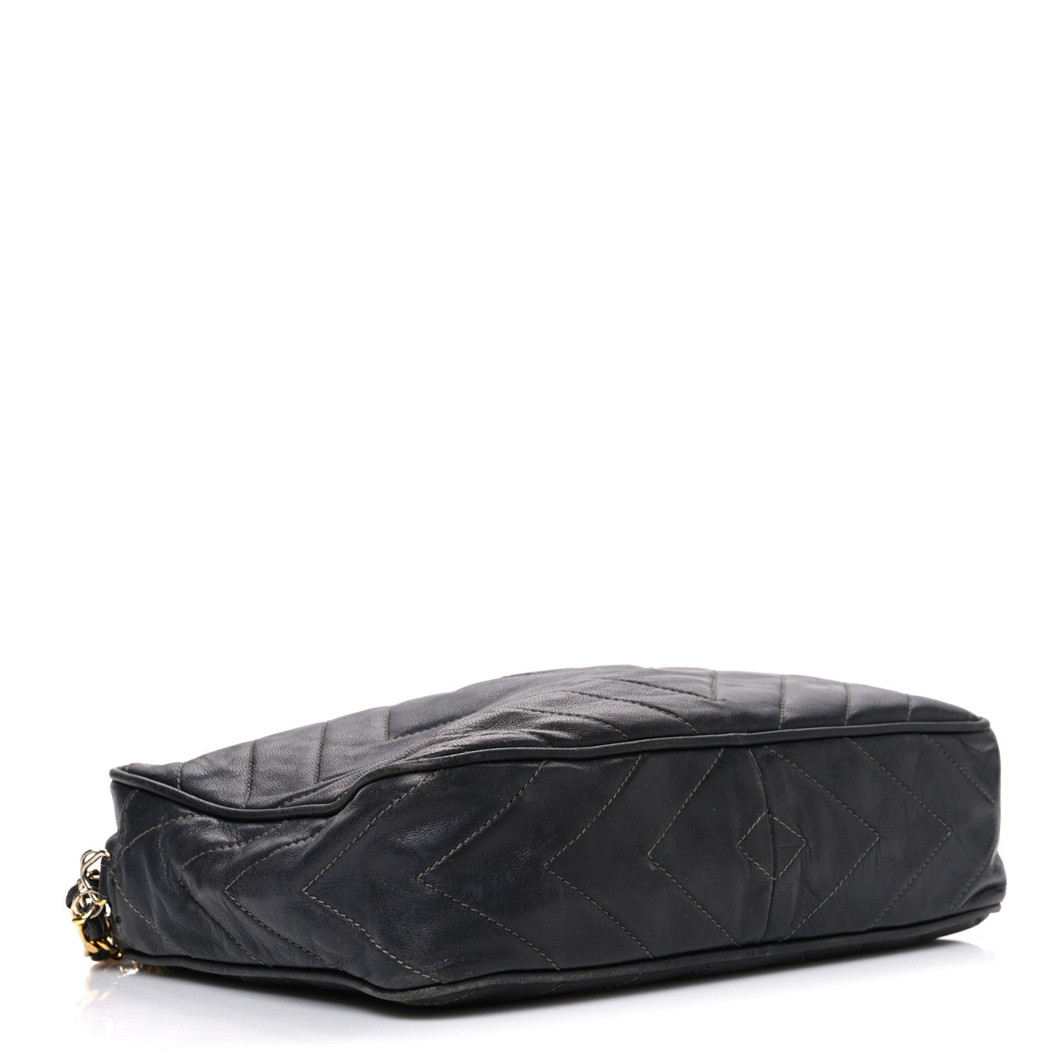 Chanel Lambskin Quilted CC Tassel Camera Case Black