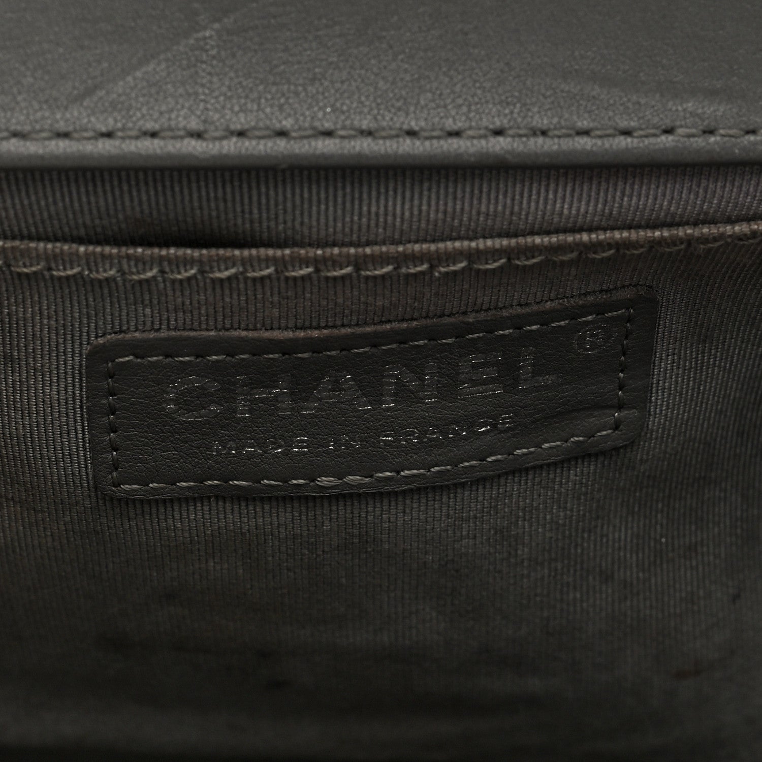 Chanel Lambskin Chevron Quilted Medium Boy Flap Grey