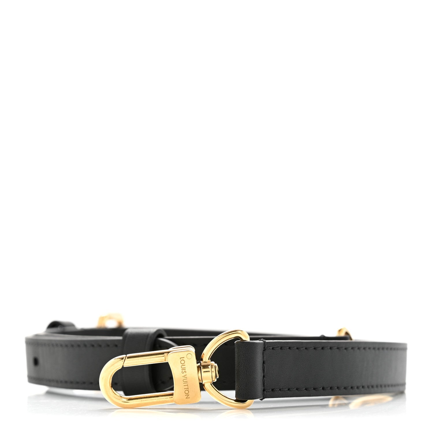 Louis Vuitton Calfskin 18mm Adjustable Shoulder Strap Black
