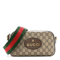 Gucci GG Supreme Monogram Web Neo Vintage Shoulder Bag Beige New Acero Crop