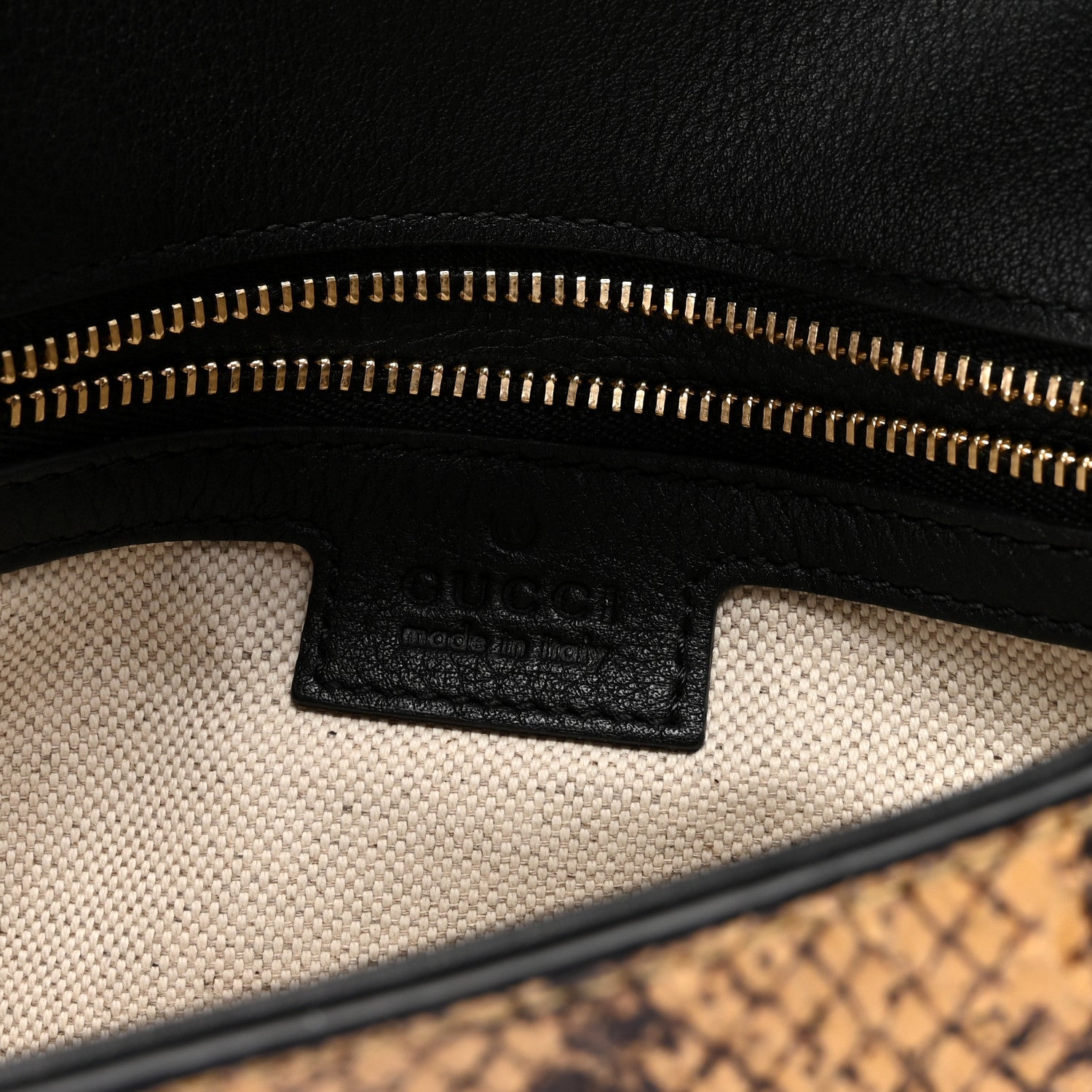 Gucci Roxy Snakeskin Blondie Chain Shoulder Flap Bag Roccia