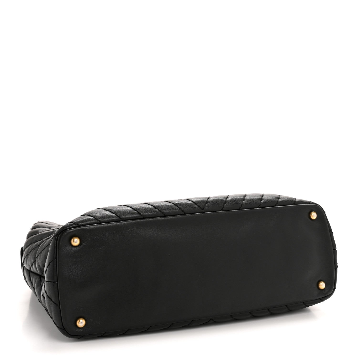 Chanel Calfskin Chevron Quilted Surpique Tote Black