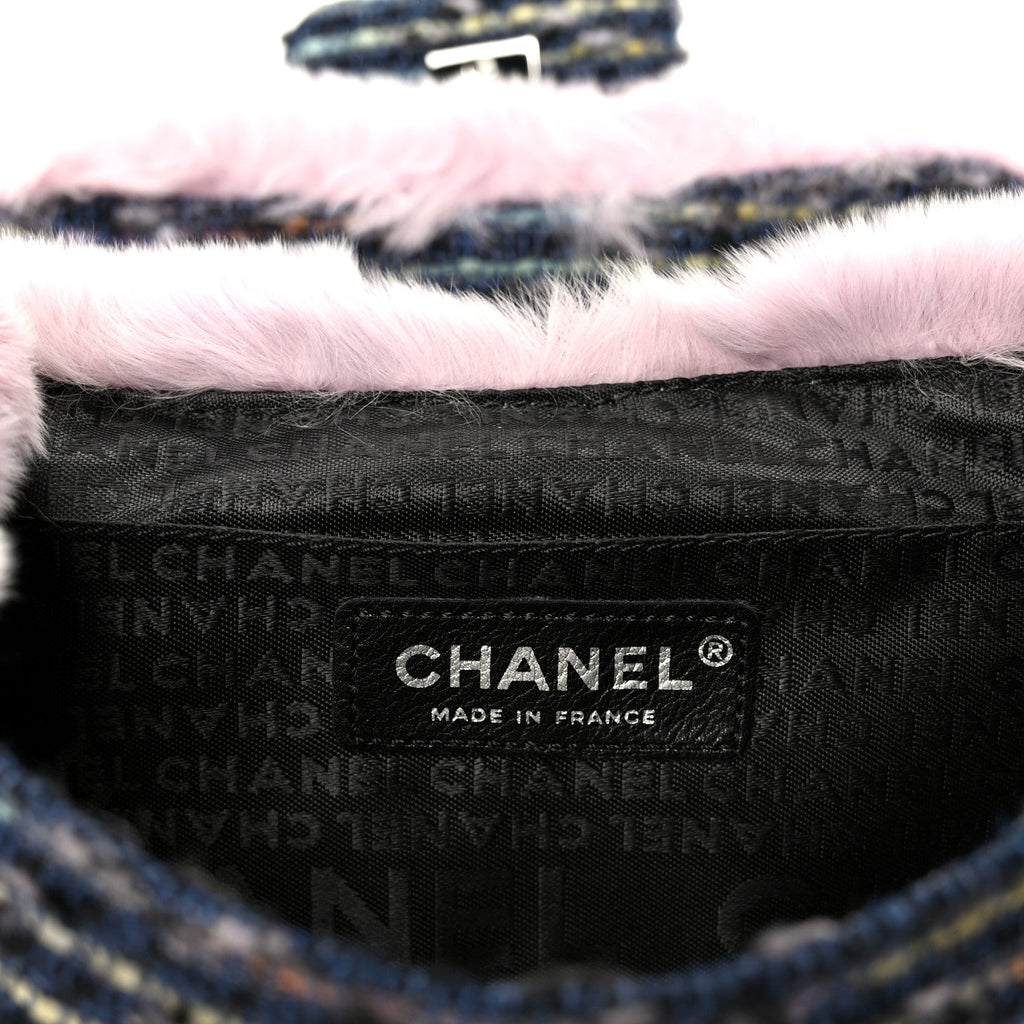 Chanel Rabbit Fur Tweed Small Fantasy Flap Lilac