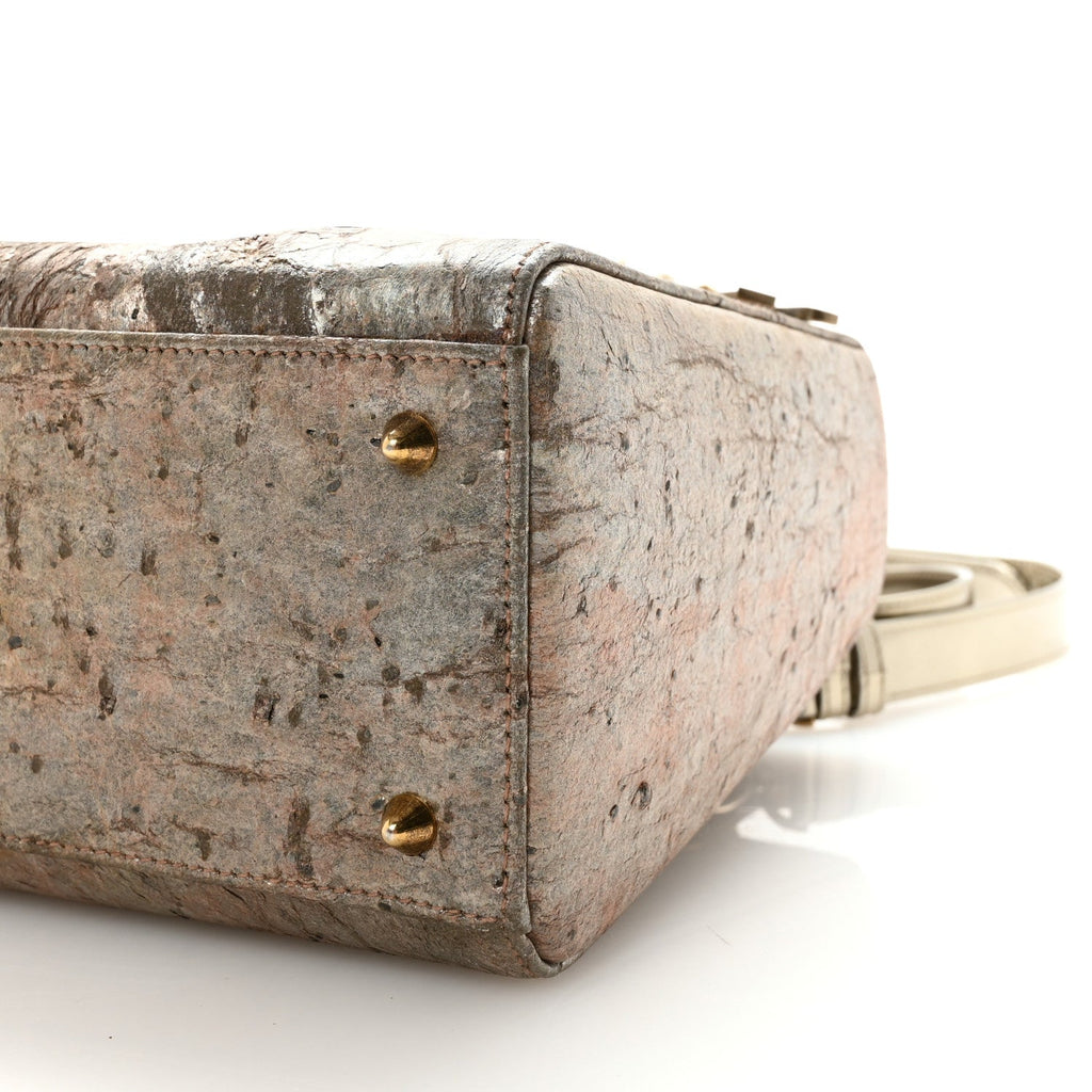 Christian Dior X LEE BUL Treated Calfskin Medium Lady Dior Art Bronze