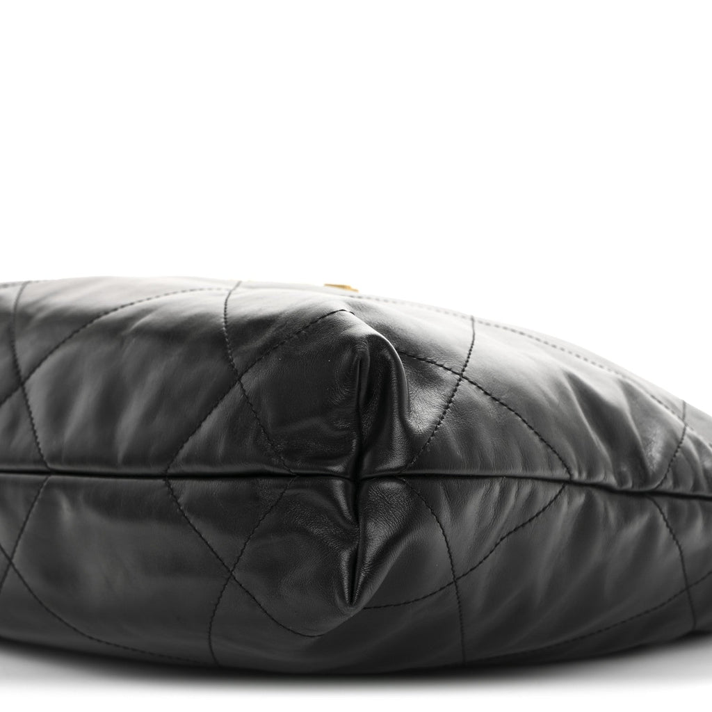 Chanel Shiny Calfskin Quilted Small Chanel 22 Black
