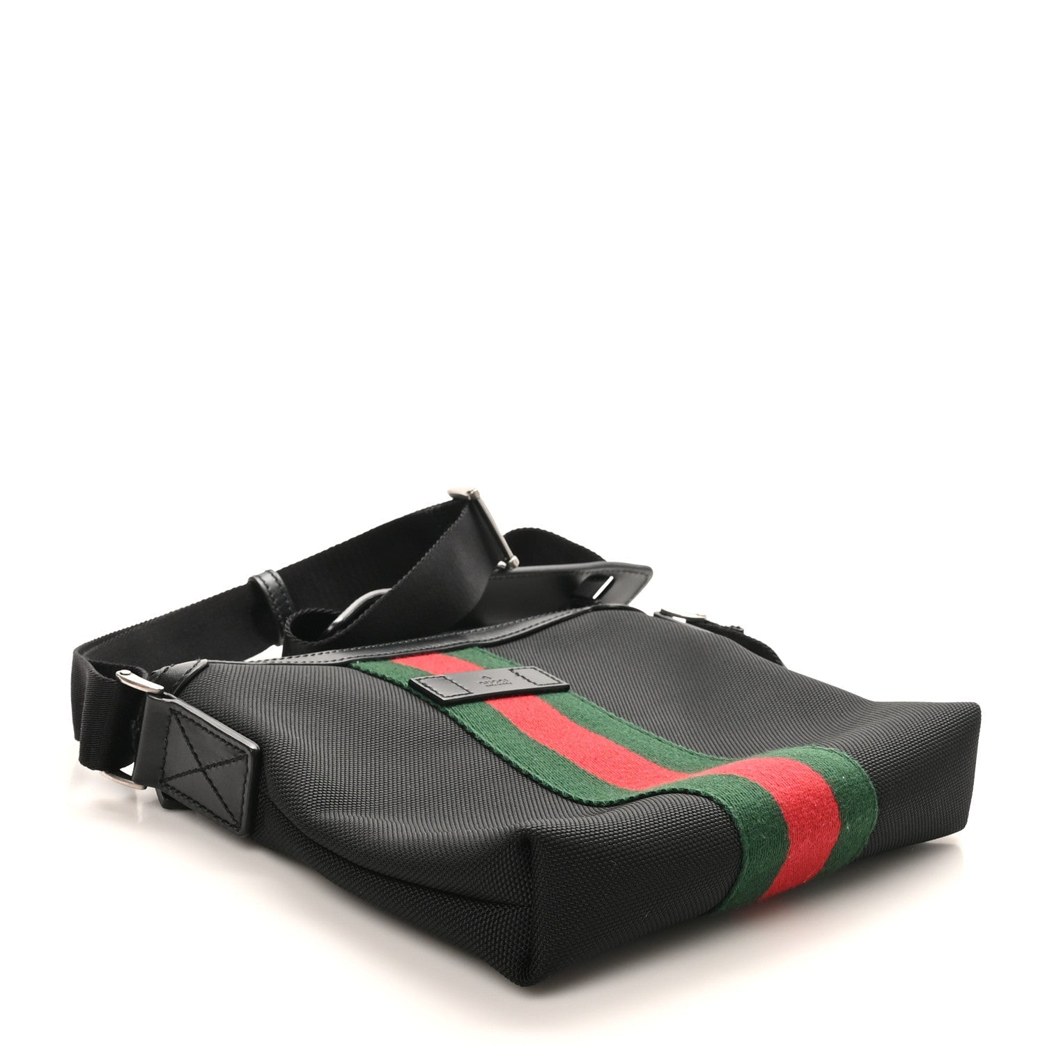 Gucci Canvas Web Messenger Bag Black