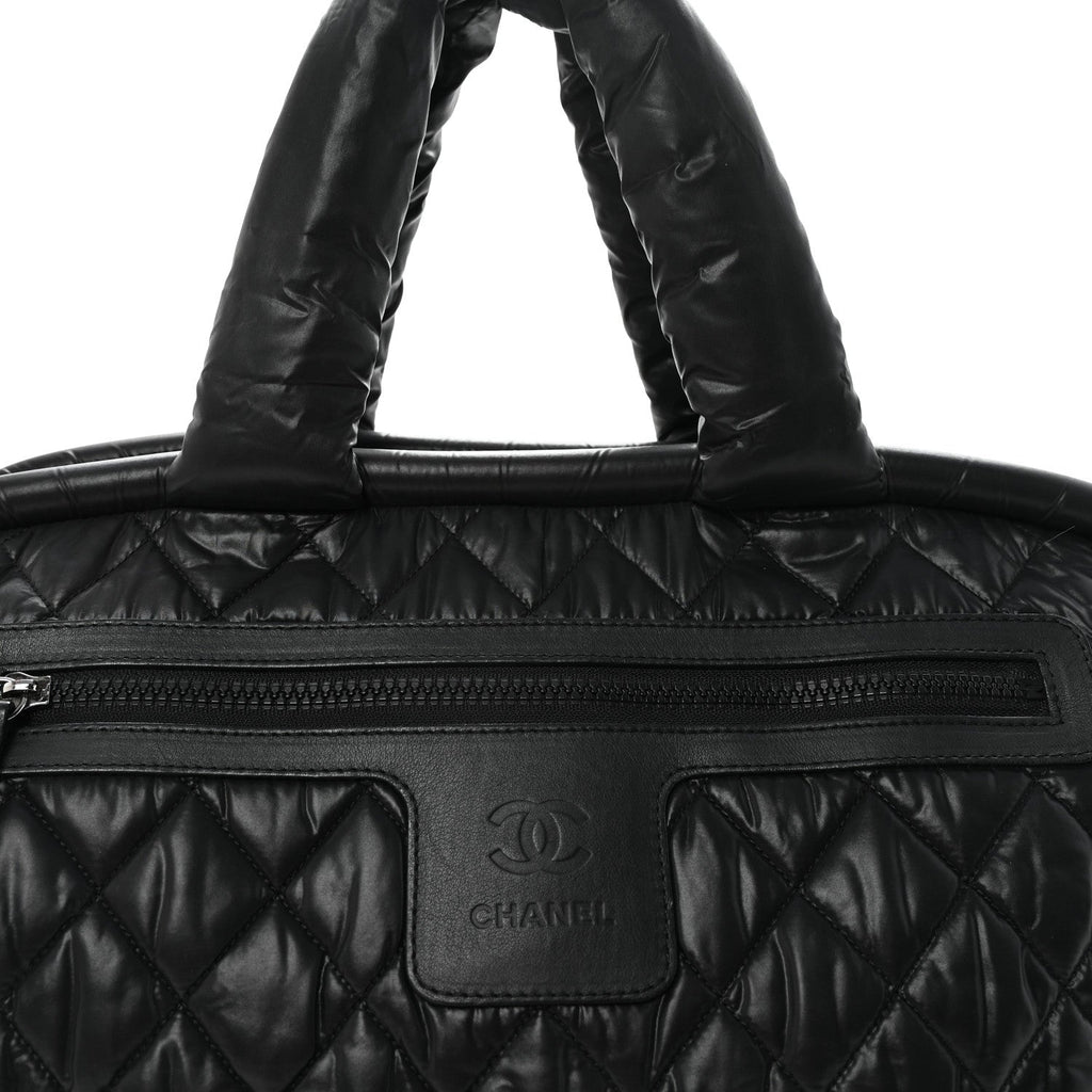 Chanel Nylon Quilted Medium Coco Cocoon Tote Black