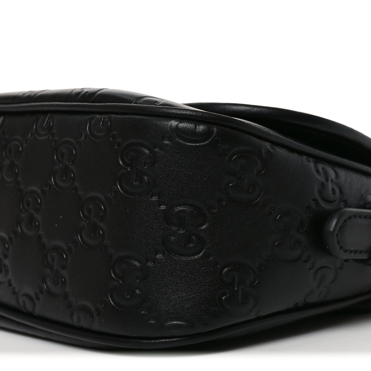 Gucci GG Calfskin Embossed Emblem Arabella Bag Black