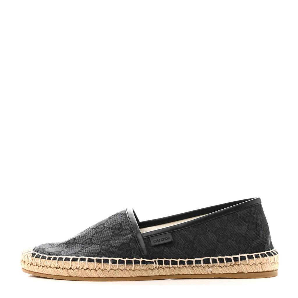 Gucci Monogram Espadrilles 37 Black