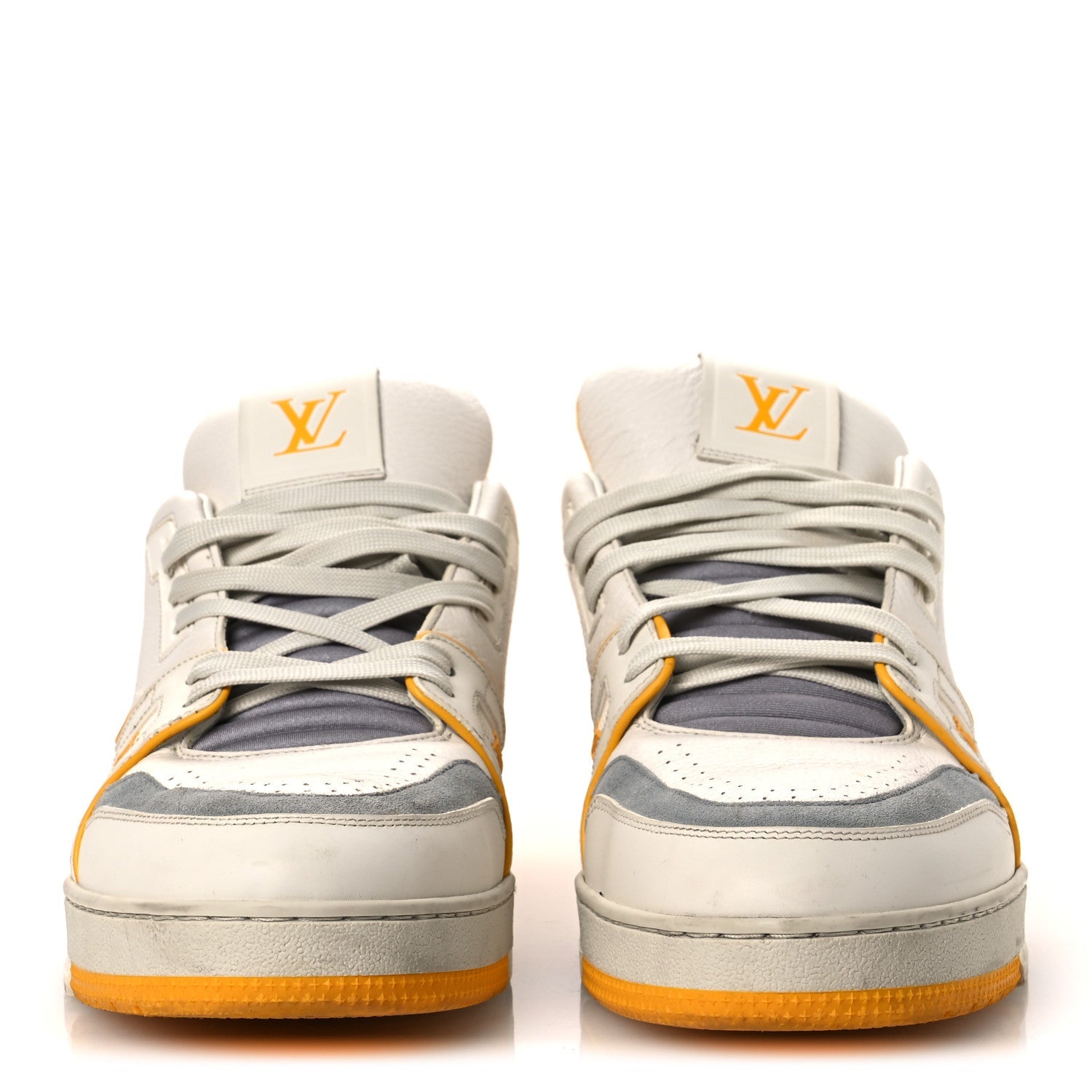 Louis Vuitton Calfskin LV Trainer Sneakers 11 Yellow