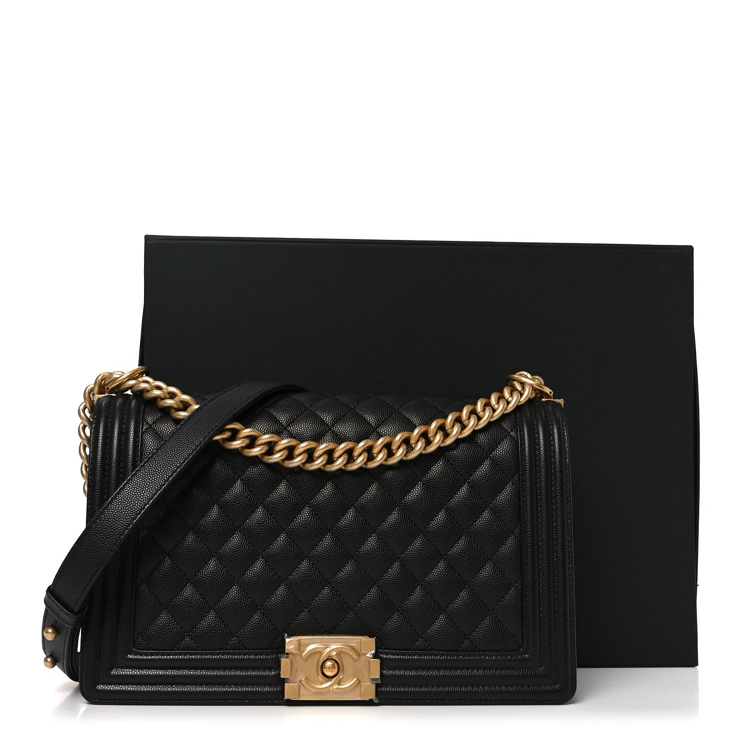 Chanel Caviar Quilted New Medium Boy Flap Black