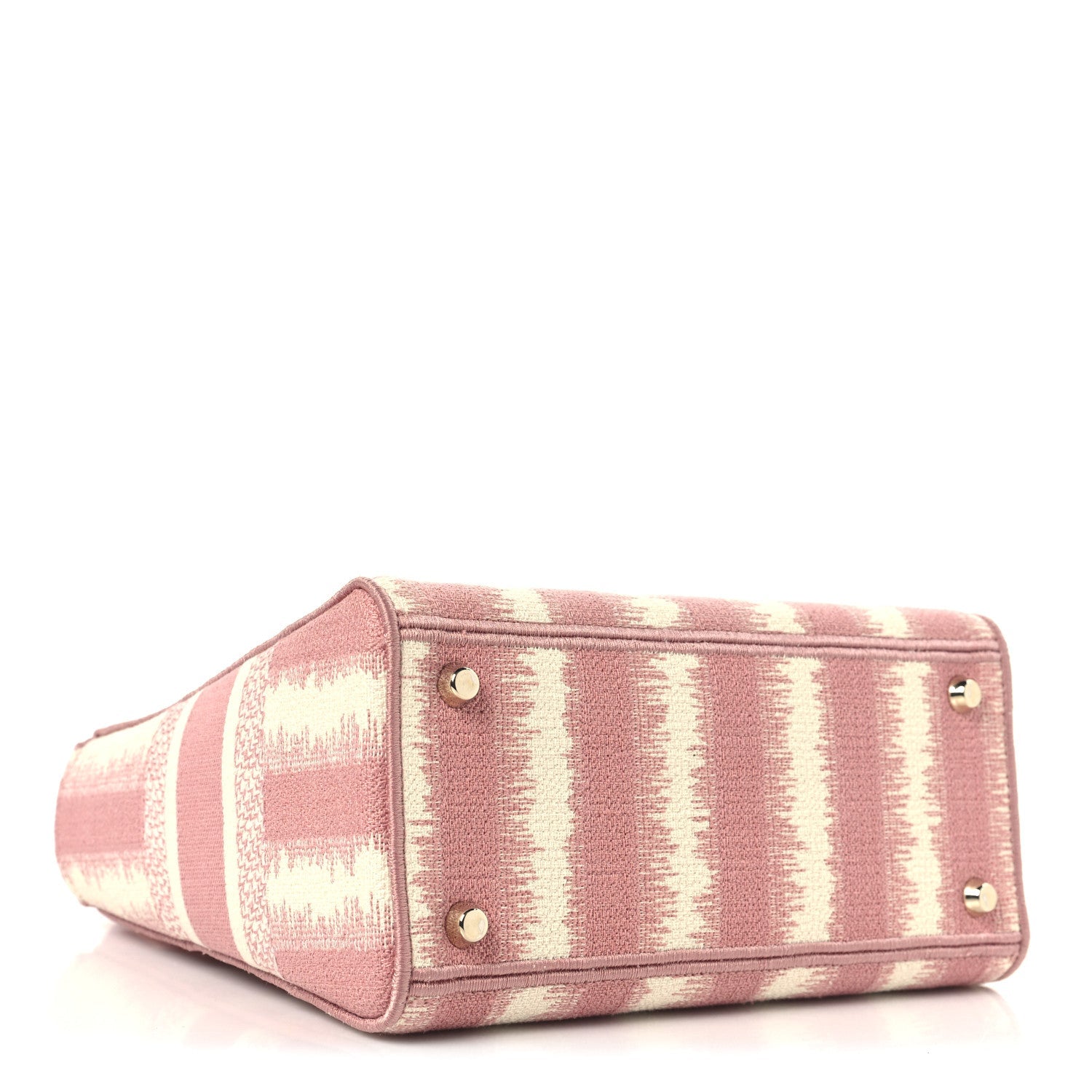 Christian Dior Canvas Medium D-Stripes Lady D-Lite Pink